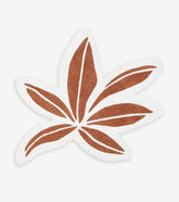 UTAN - Tapis enfant - Feuille tropicale (marron)